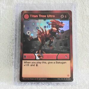 3/$25 Mint Bakugan Titan Trox Ultra ENG_148_SR_BR_HEX Card by Spinmaster!!